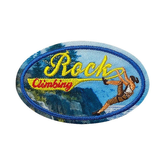 Rock Climbing - Iron on Embroidered Patch