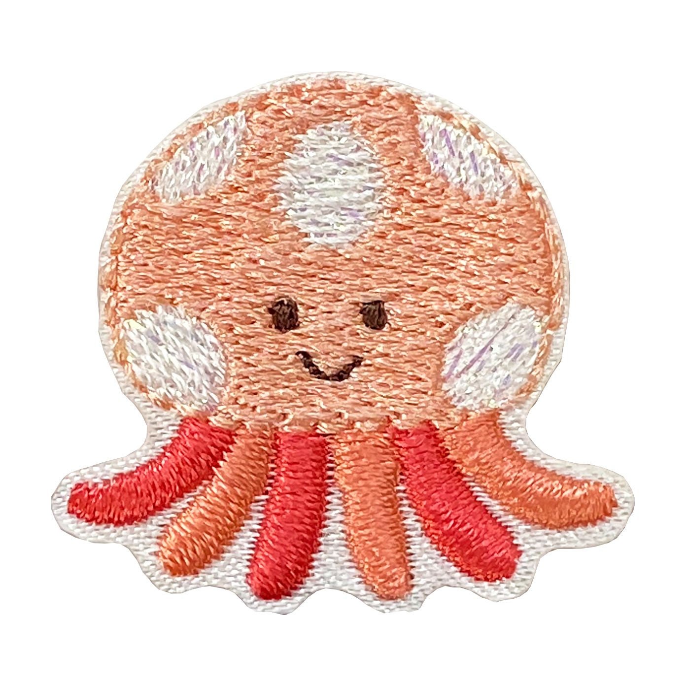 Pink Jellyfish Embroidered Iron on Patch