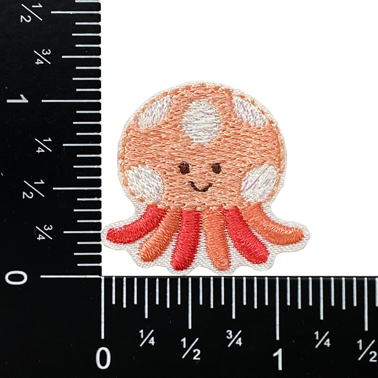 Pink Jellyfish Embroidered Iron on Patch