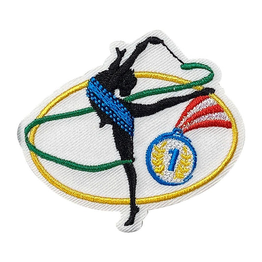 Competitive Ribbon Rhythmic Dancing/Gymnastics - Embroidered Iron on Patch