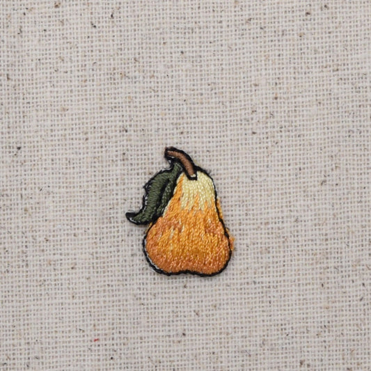 Small Pear Embroidered Iron on Patch