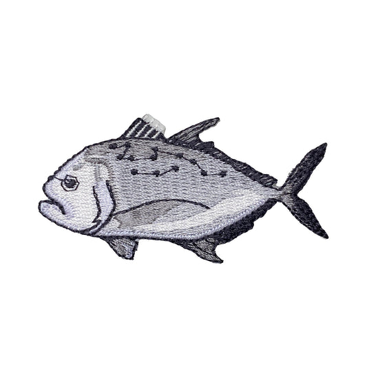 Giant Trevally Kingfish Embroidered Iron on Patch