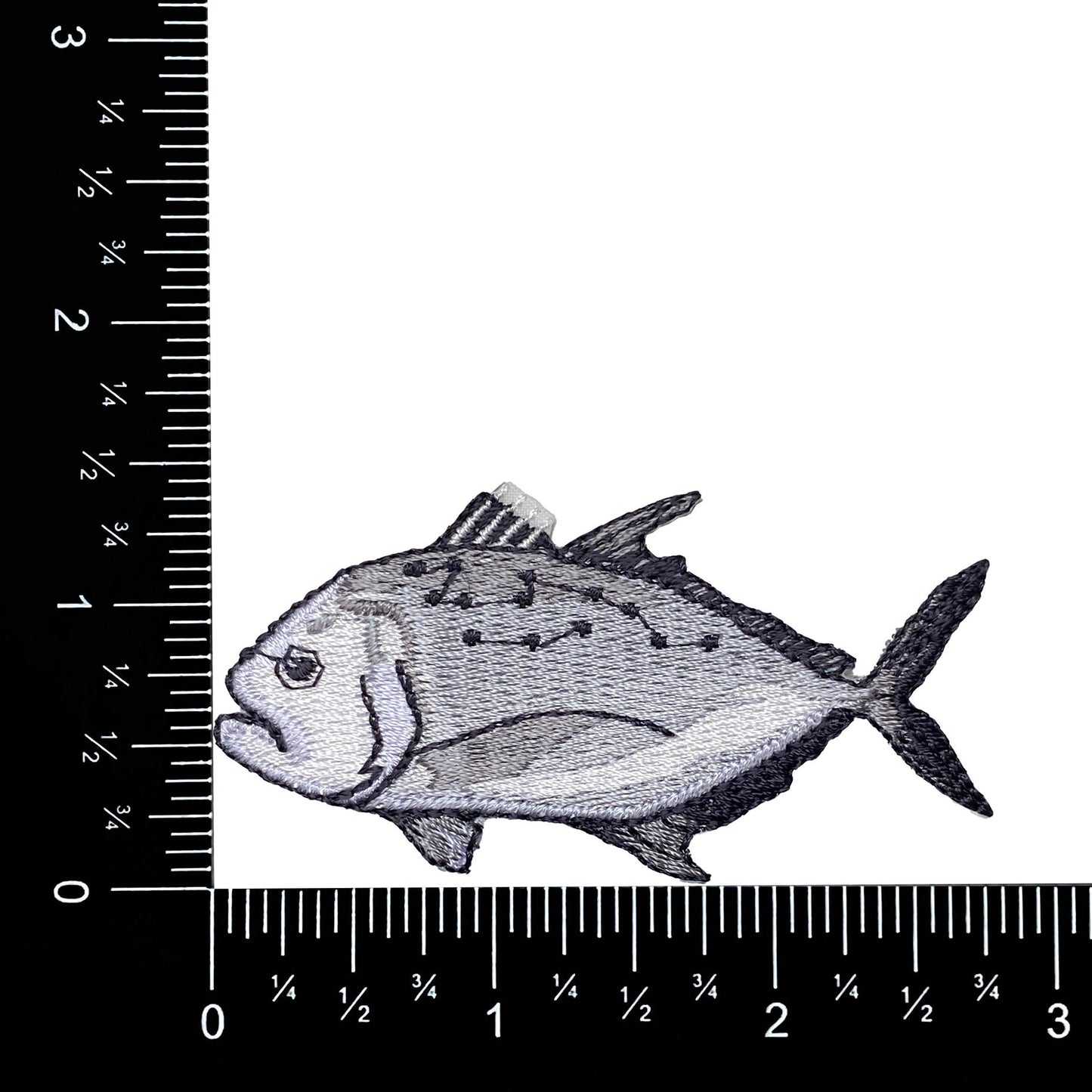 Giant Trevally Kingfish Embroidered Iron on Patch