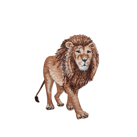 African Lion - King of the Jungle - Embroidered Iron on Patch