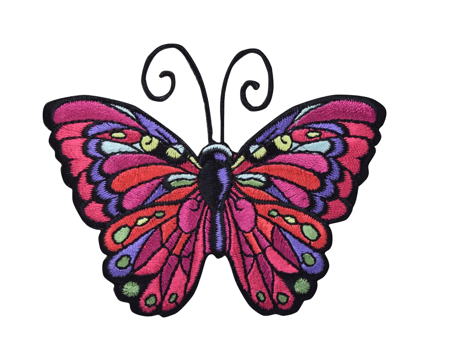 Small Butterfly - Jewel Tones - Iron on Applique - Embroidered Patch