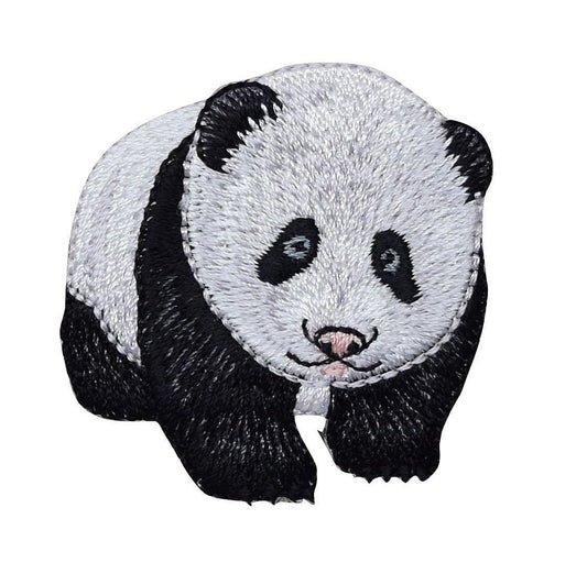 Panda Bear - Embroidered Iron on Patch