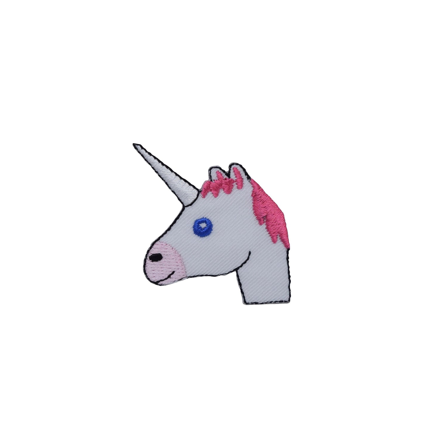 Unicorn Head - Emoji - Pink Mane - Iron on Applique - Embroidered Patch - 697094-SA