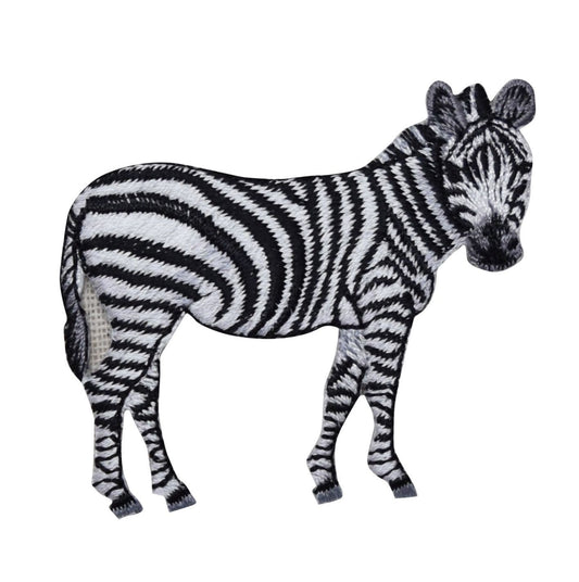 Realistic Zebra - Natural Animal - Embroidered Iron on Patch