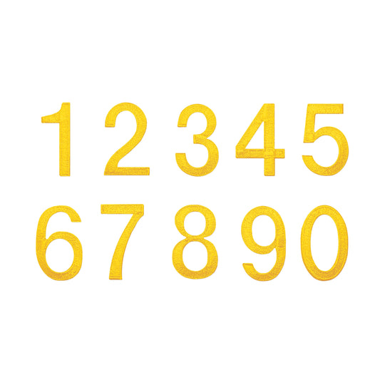 2" - Block Style Number - Yellow