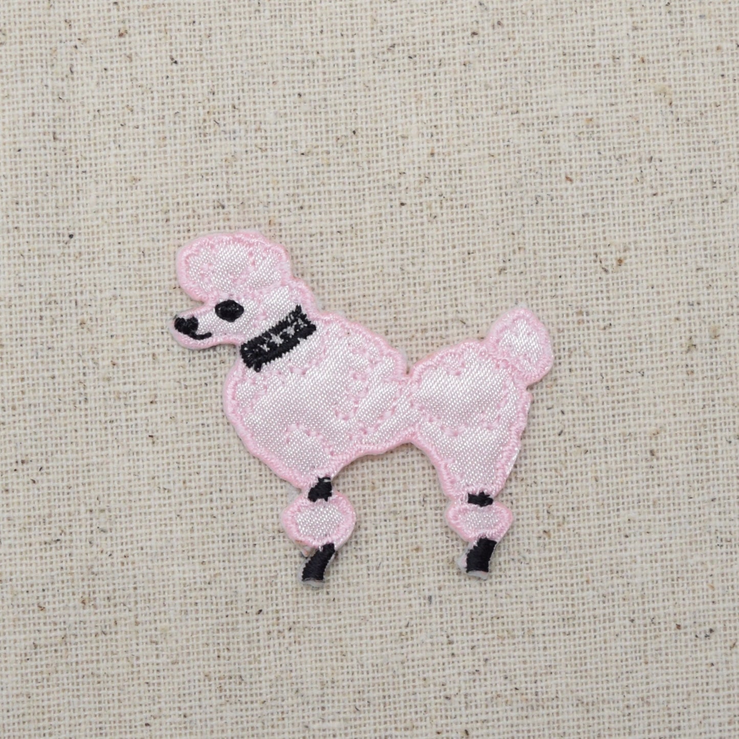 3 Sizes - Light Pink Poodle - Facing Left, Iron on Patch