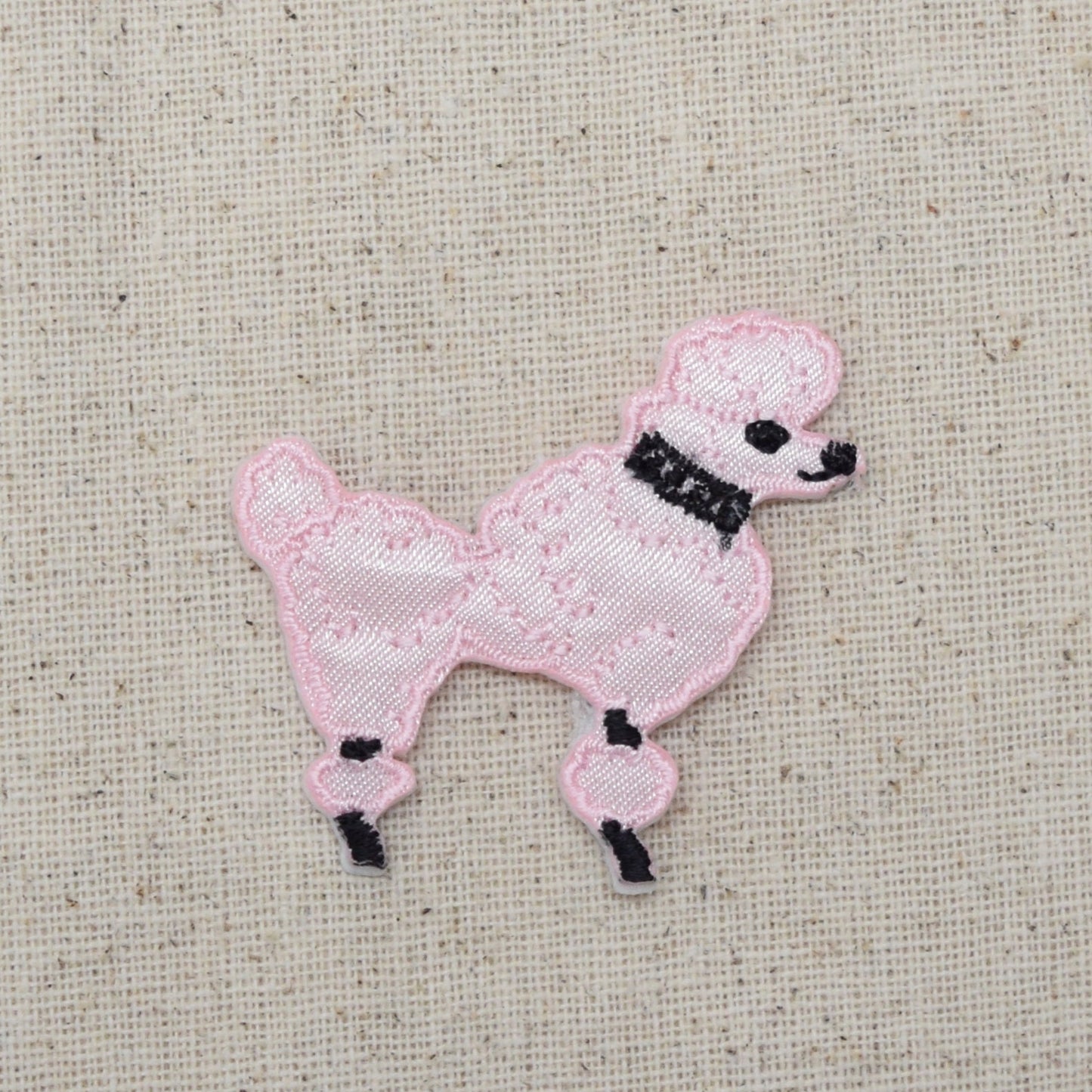 3 Sizes - Light Pink Poodle - Facing Right, Iron on Patch