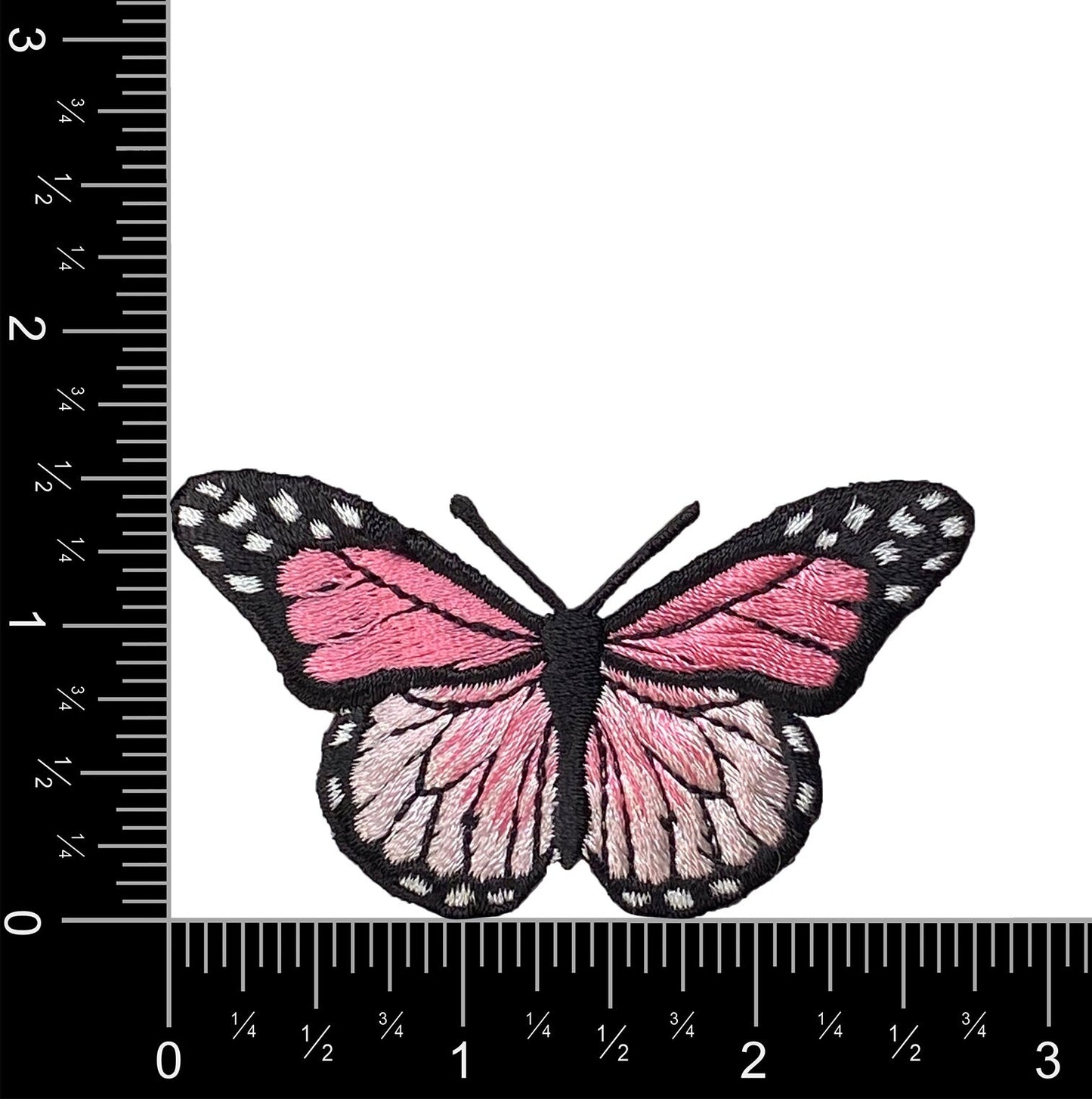 Pink Butterfly Embroidered Iron on Patch