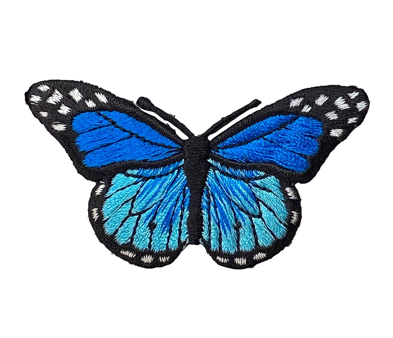 Blue Butterfly Embroidered Iron on Patch