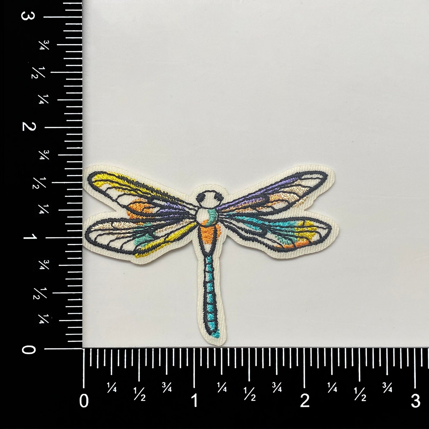 Tattoo-style Dragonfly, Embroidered, Iron on Patch, DIY crafts