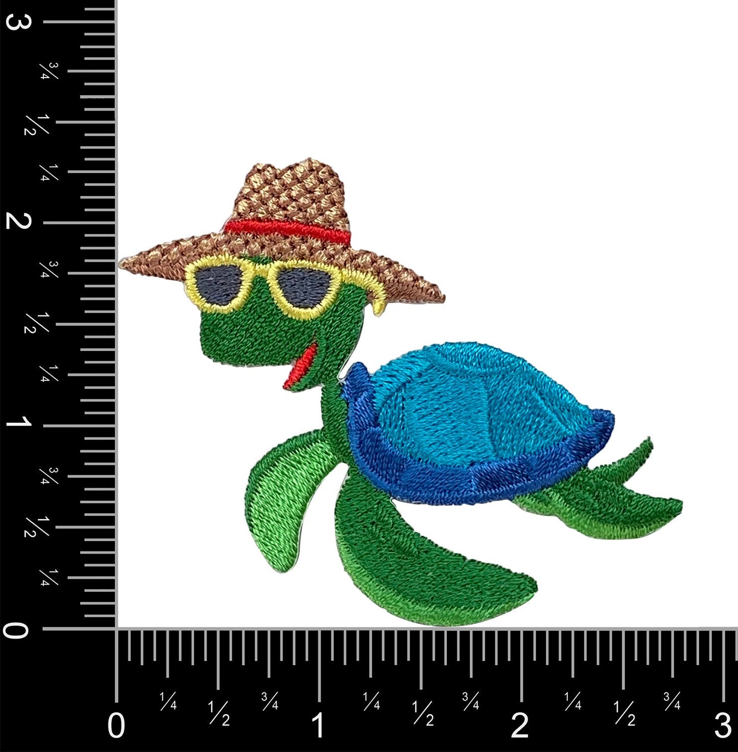 Sea Turtle - Straw Sun Hat/Sunglasses/Beach - Embroidered Patch - Iron on Applique - 697205-A