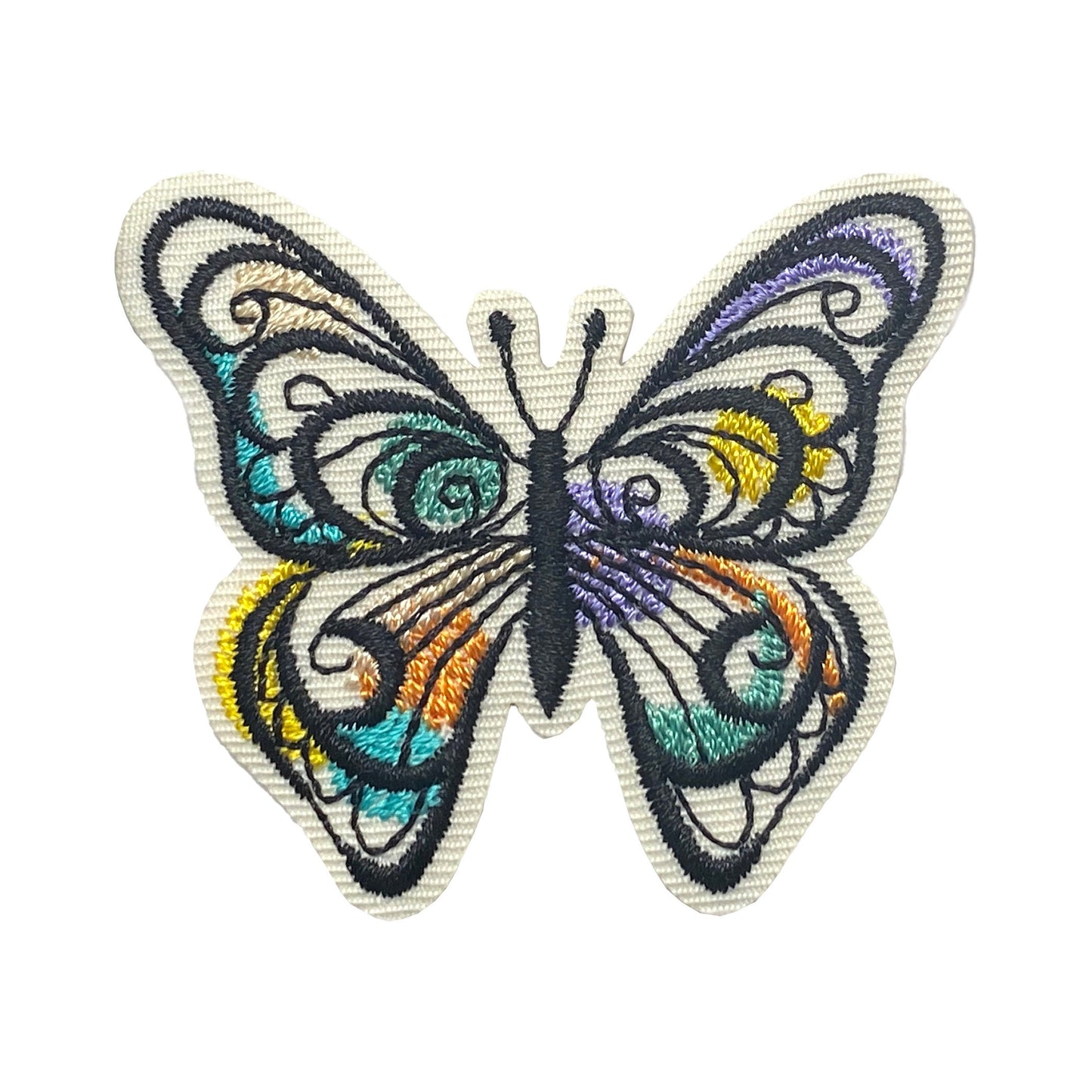 Tattoo-style Butterfly, Embroidered, Iron on Patch, DIY crafts