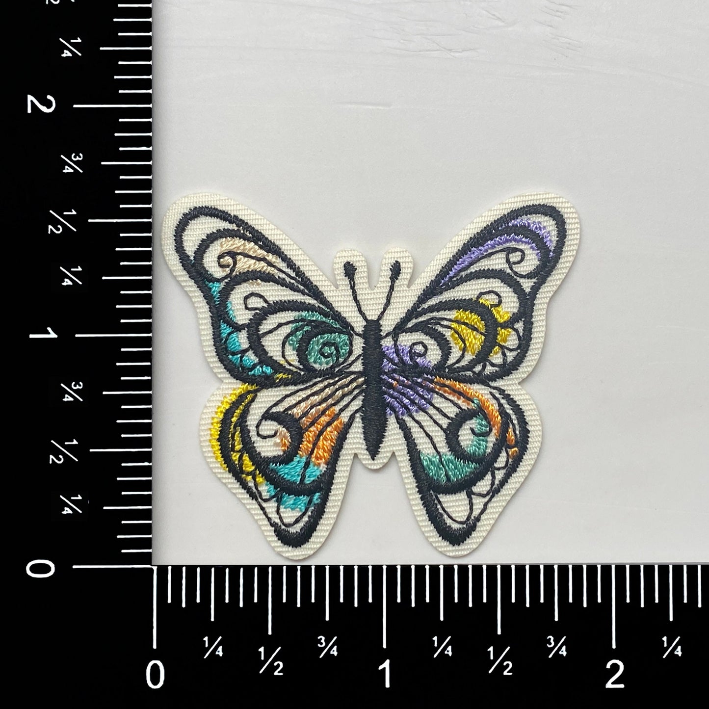 Tattoo-style Butterfly, Embroidered, Iron on Patch, DIY crafts