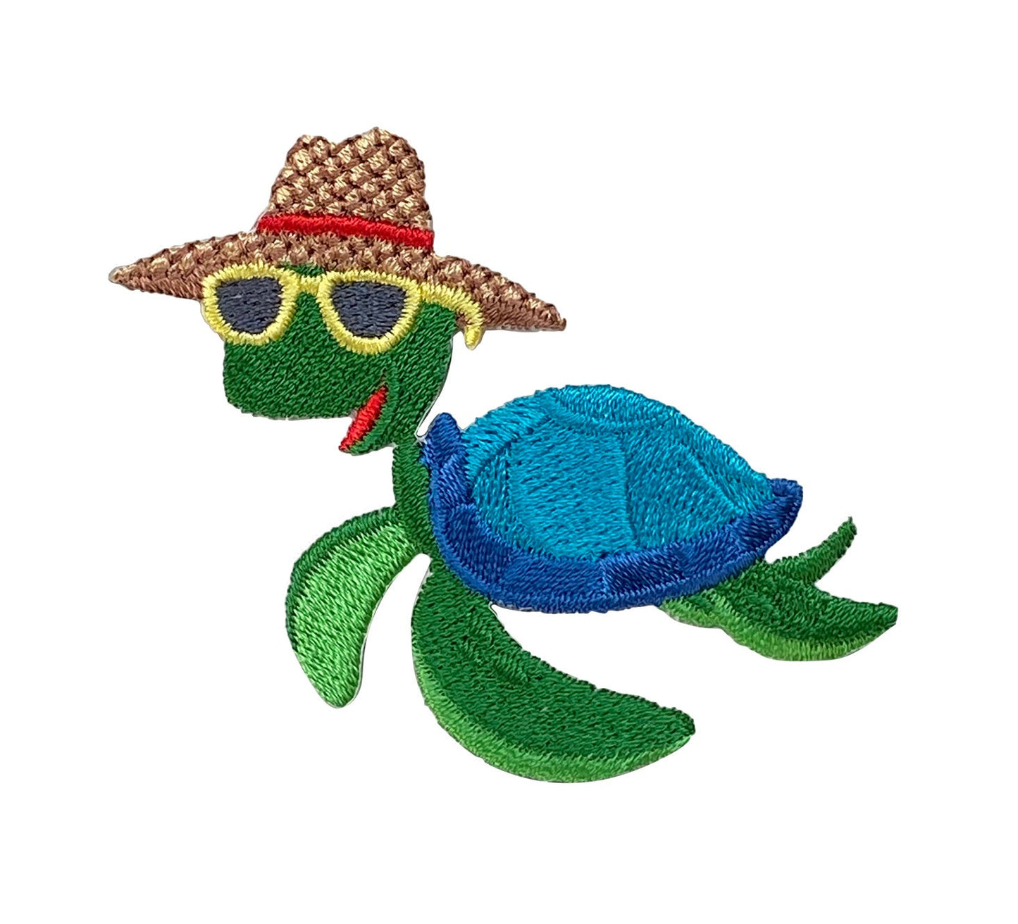 Sea Turtle - Straw Sun Hat/Sunglasses/Beach - Embroidered Patch - Iron on Applique - 697205-A