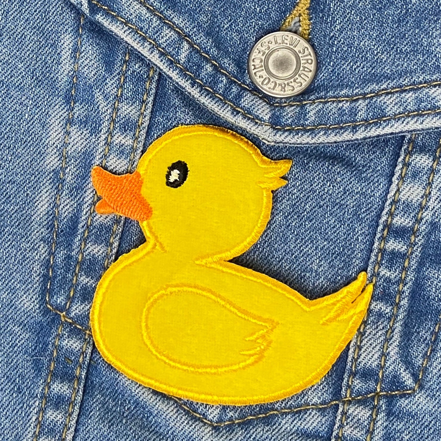 Yellow Duck, Rubber Duckie Ducky, Facing Left or Facing Right, - Iron on Patch