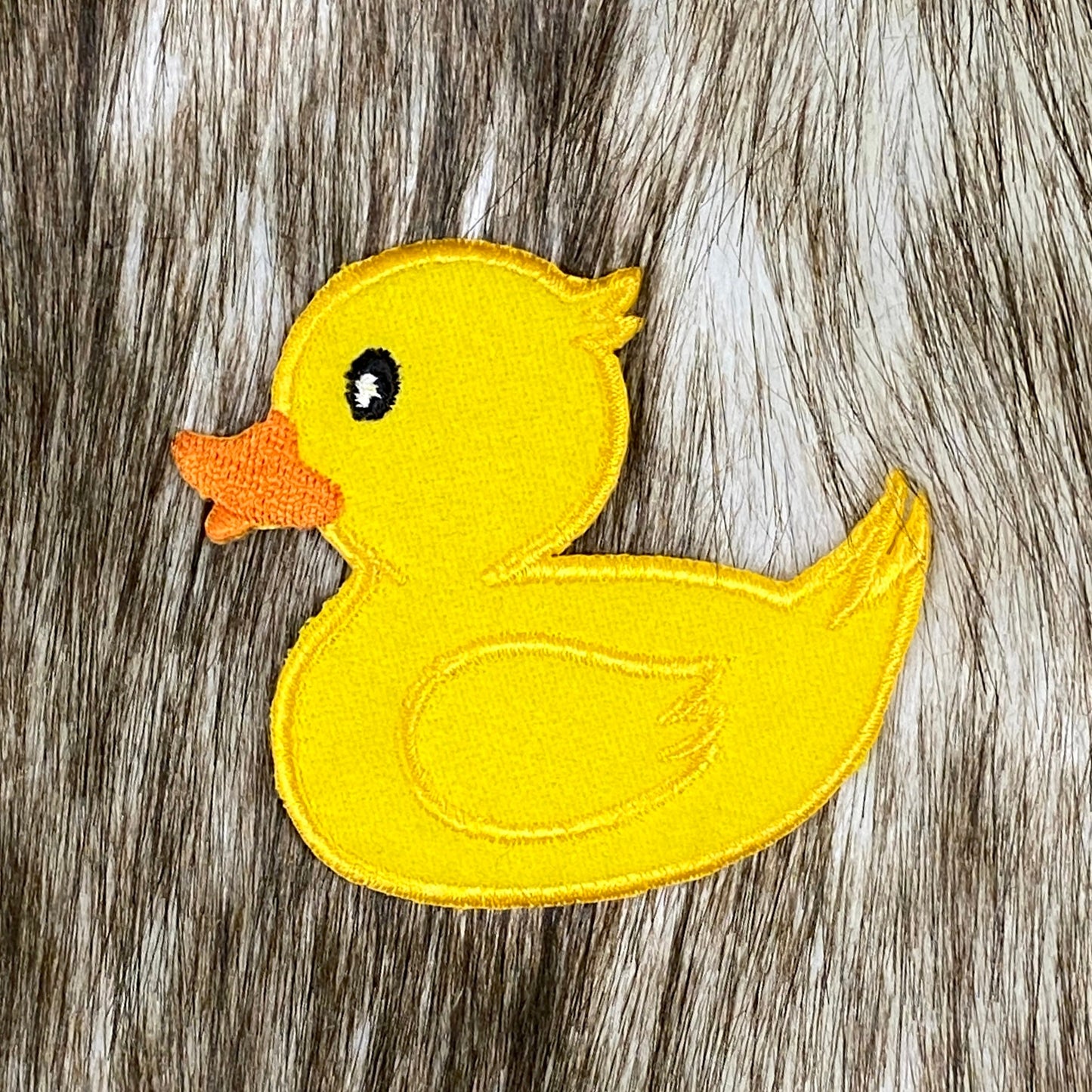 Yellow Duck, Rubber Duckie Ducky, Facing Left or Facing Right, - Iron on Patch