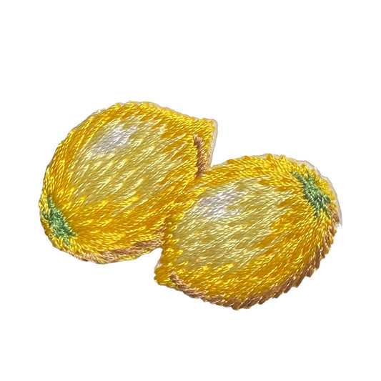 Two Yellow Lemons - Embroidered Iron on Patch