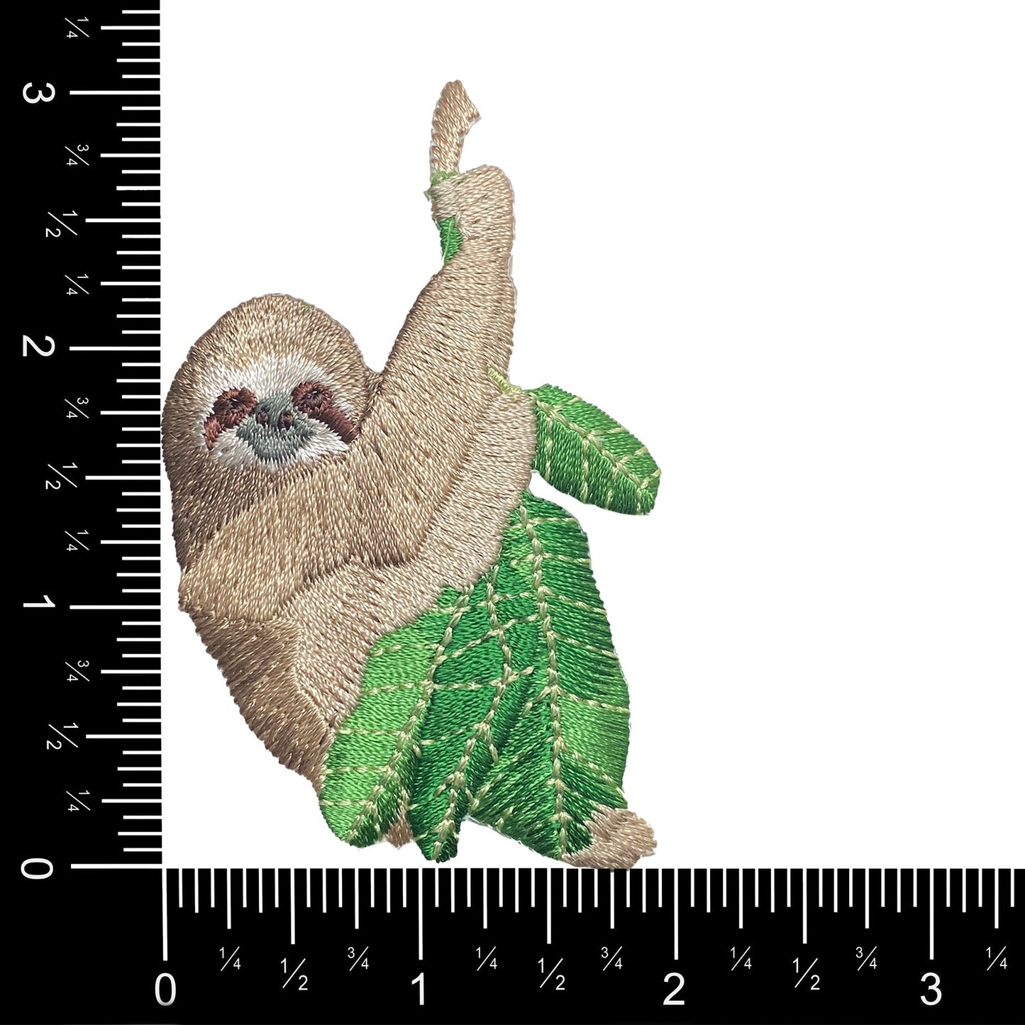 Sloth on Tree Branch - Embroidered Iron on Patch