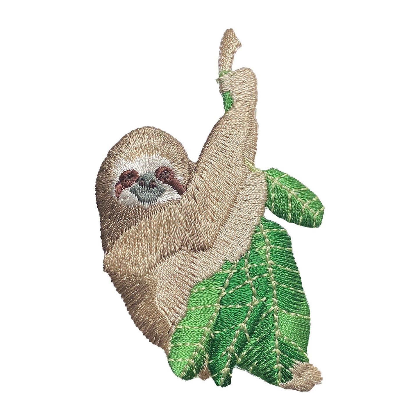 Sloth on Tree Branch - Embroidered Iron on Patch