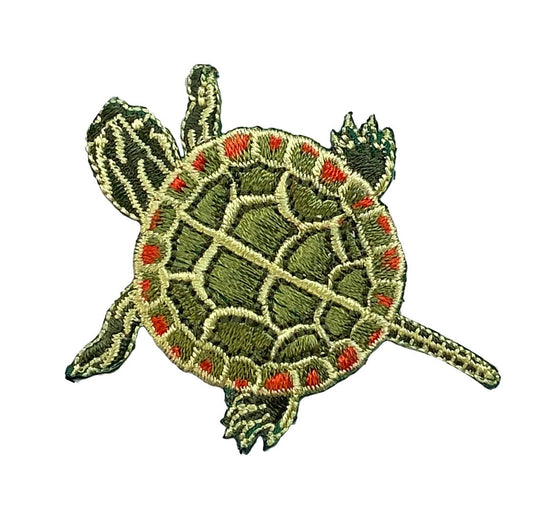 Painted Turtle - Iron on Applique - Embroidered Patch - 695537-A