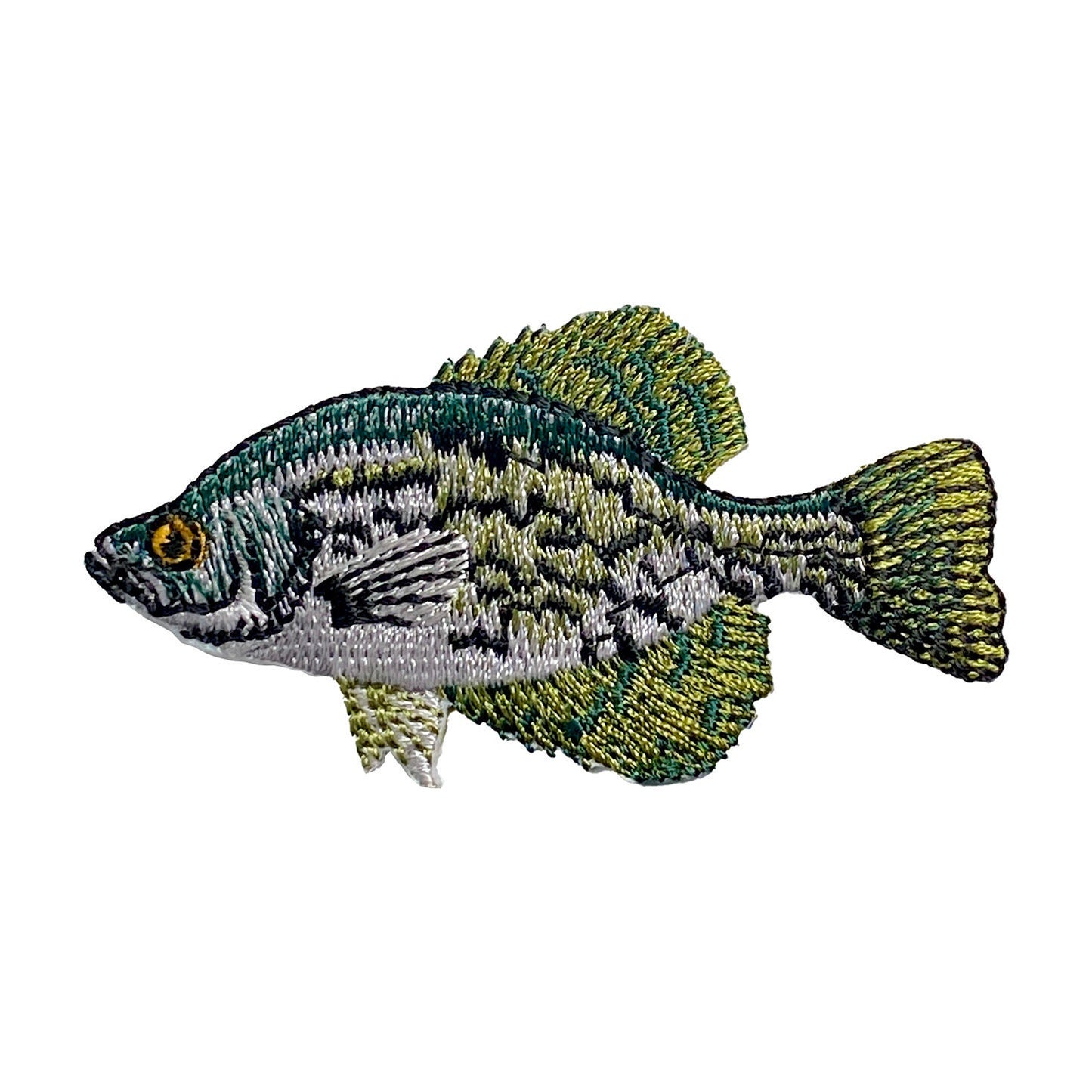 Crappie, Fish, Fishing, Embroidered, Iron-on Patch