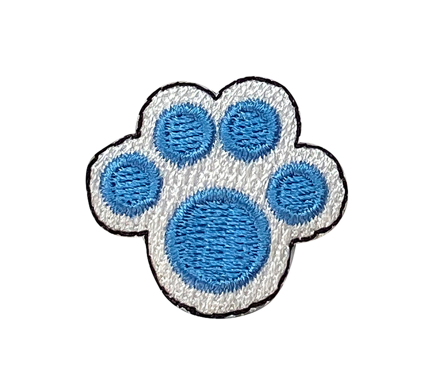 Blue and White Paw Print, Pets, Animals, Dog, Embroidered, Iron on Patch