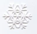 Small - Snowflake - White or Silver - Iron on Applique - Embroidered Patch - 695708