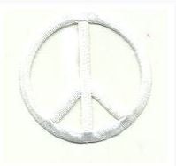 Peace Sign - 2 Inch - Iron on Applique - Embroidered Patch - 694066 - Color Choice - Pink, White, Black, or Multi-color