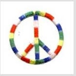 Peace Sign - 2 Inch - Iron on Applique - Embroidered Patch - 694066 - Color Choice - Pink, White, Black, or Multi-color