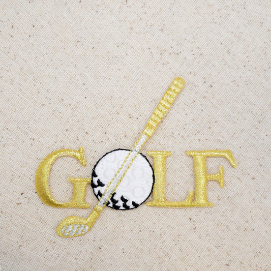 Golf - Club and Ball - Iron on Applique - Embroidered Patch - 230051A