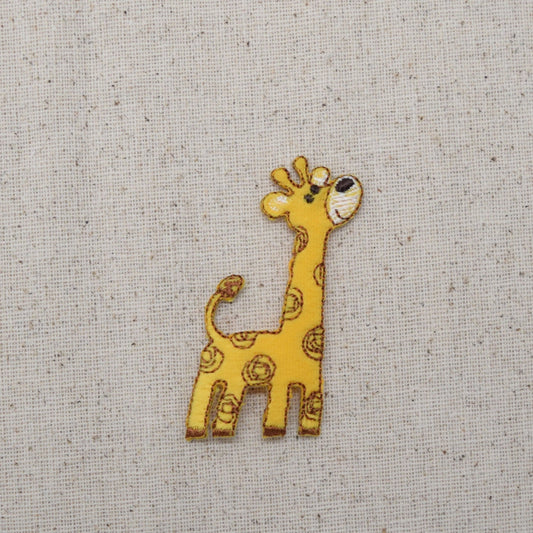 Childrens - Yellow Giraffe - Iron on Applique - Embroidered Patch -  695179-A