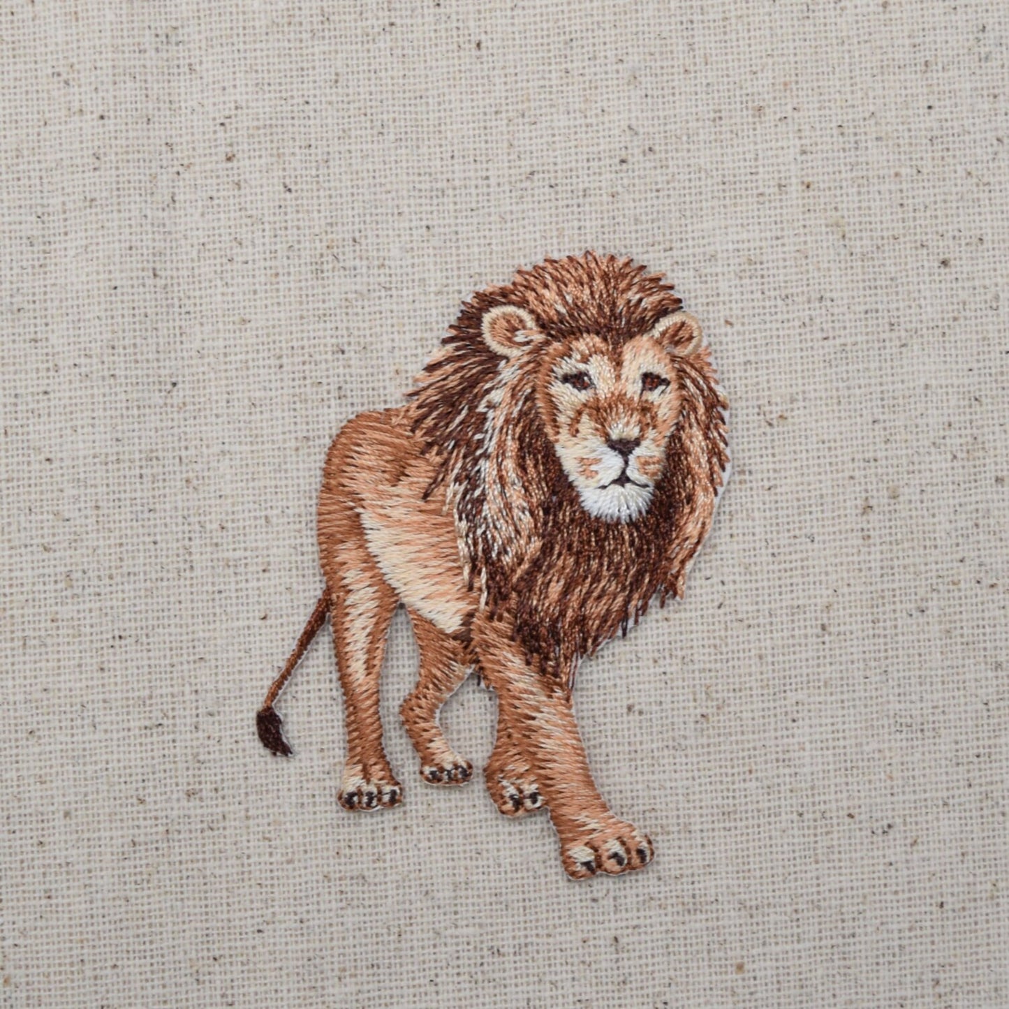 African Lion - King of the Jungle - Embroidered Iron on Patch