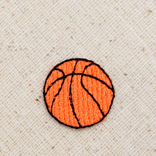 Basketball - Small - 7/8" - Embroidered Patch - Iron on Applique - WA154