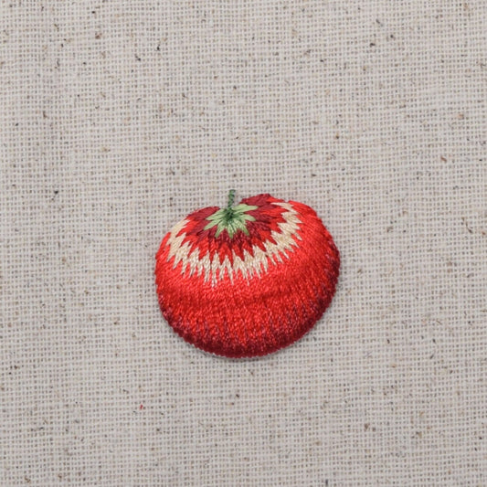 Red Tomato - Fruit - Vegetable Garden - Embroidered Patch - Iron on Applique