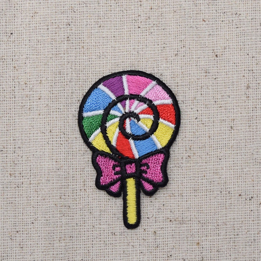 Lollipop - Rainbow Colors - Candy - Embroidered Patch - Iron on Applique - 696919-A
